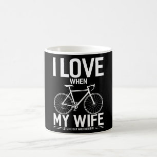 Husband Bike Ehefrau lustiges Angebot Geschenkidee Kaffeetasse