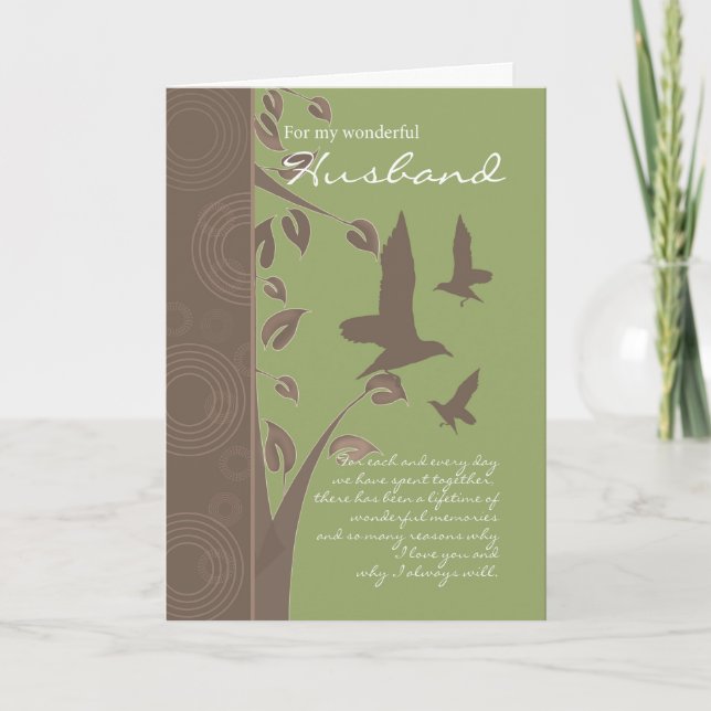 Husband birthday card - birthday greecard for for  karte (Vorderseite)