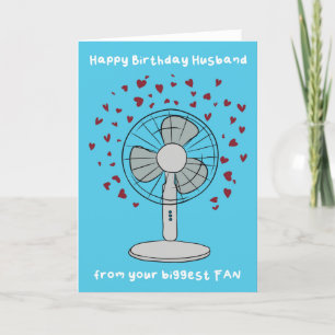 Husband Contemporary Biggest Fan Pub Birthday Card Karte