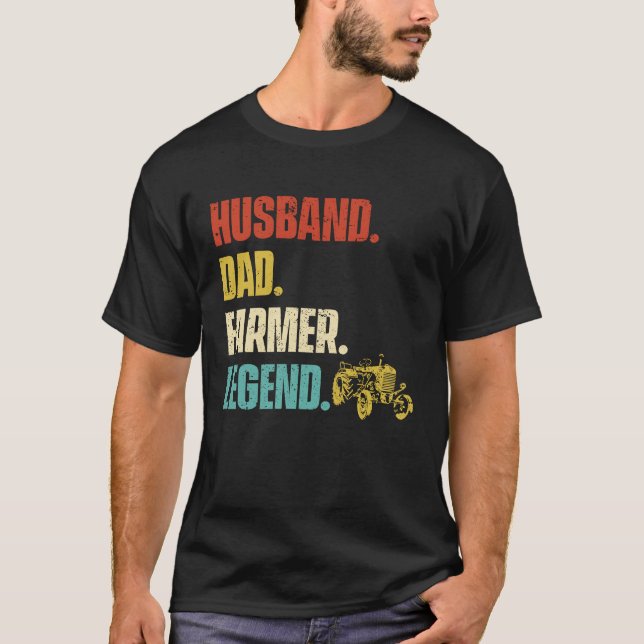 Husband Dad Farmer Legend T-Shirt (Vorderseite)
