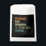 Husband dad grandpa 75 year old 75th birthday men geschenktütchen<br><div class="desc">Husband dad grandpa 75 year old men birthday outfits for dad and grandpa from grandkids kids son daughter wife</div>