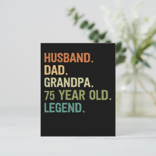 Husband Dad Opa 75 Jahre alt 75. Geburtstagsgesche
