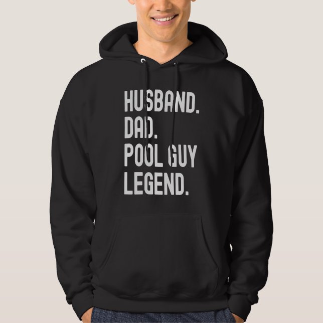 Husband Dad Pool Guy Legend Hoodie (Vorderseite)
