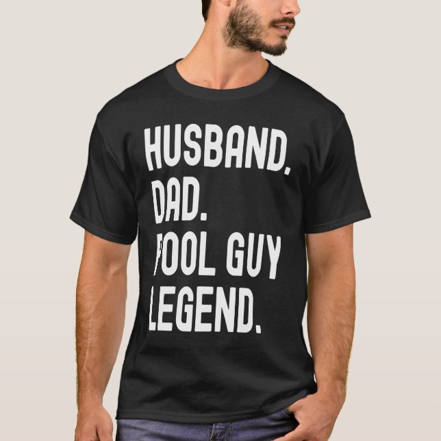 Husband Dad Pool Guy Legend T-Shirt (Vorderseite)