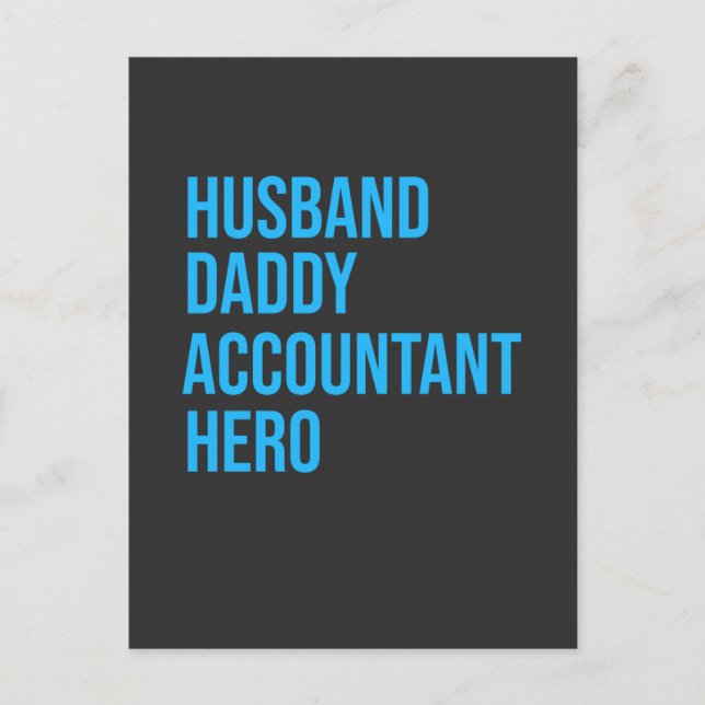 Husband Daddy Accountant Einladungspostkarte (Vorderseite)