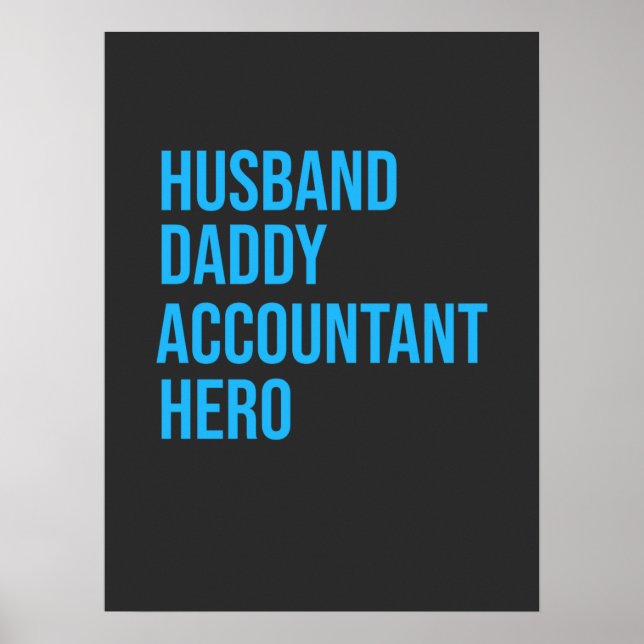 Husband Daddy Accountant Poster (Vorne)