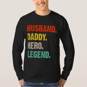 Husband Daddy Hero Legend Vatertag Papa T-Shirt