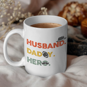 Husband Daddy Hero Vintag Retro Kaffeetasse