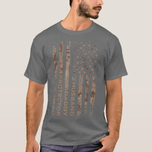 Husband Daddy Protector Hero Fathers Day 2022 USA  T-Shirt