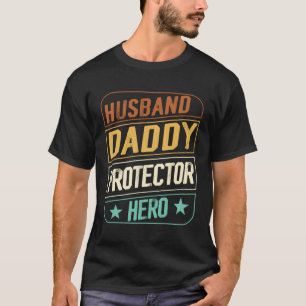 Husband Daddy Protector Hero Fathers Day Camouflag T-Shirt