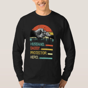 Husband Daddy Protector Hero Fathers Day Gift T-Shirt