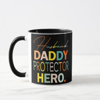 Husband Daddy Protector Hero Funny Vatertag Tasse