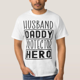 Husband Daddy Protector Hero Veteran Vater Funny T-Shirt