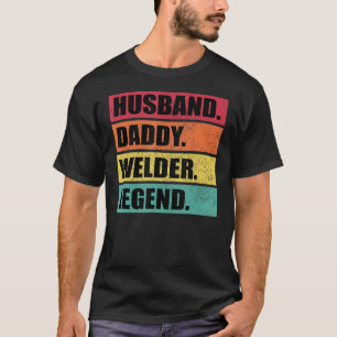 Husband Daddy Welder Legend Retro Vatertag T-Shirt