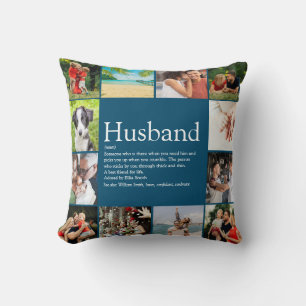 Husband Definition 12 Foto Fun Modern Blue Kissen