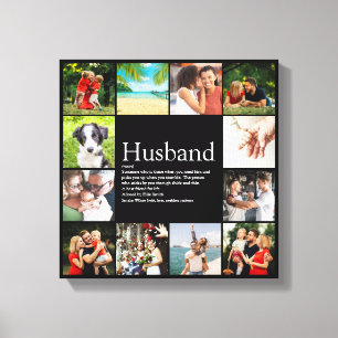 Husband Definition Quote Foto Collage Leinwanddruck