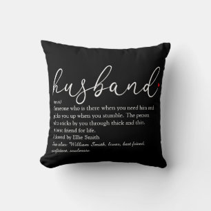 Husband Definition Script Red Liebe Heart Kissen