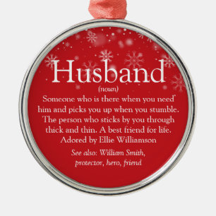 Husband Definition Weihnachtsfeiertagen Ornament Aus Metall