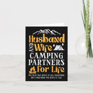 Husband Ehefrau Camping Partner Couple Match Campe Karte