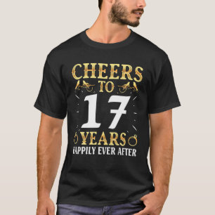Husband-Ehefrau trinkt Gefallen bis 17 Jahre glück T-Shirt