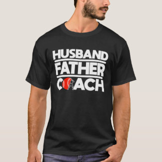 Husband Father Coach Baseball Athlete Catcher Pitc T-Shirt
