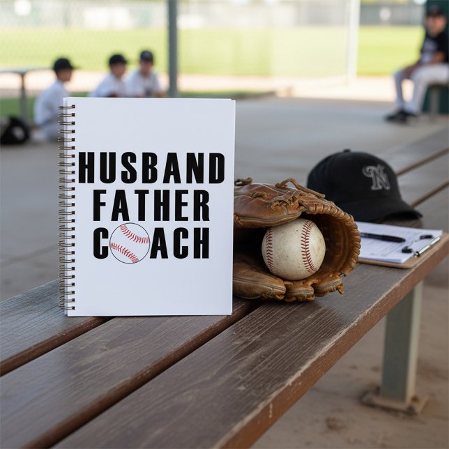 Husband Father Coach Baseball Dad Quote Planer (Von Creator hochgeladen)