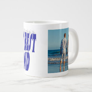 Husband-Foto mit blauem Text Jumbo-Tasse