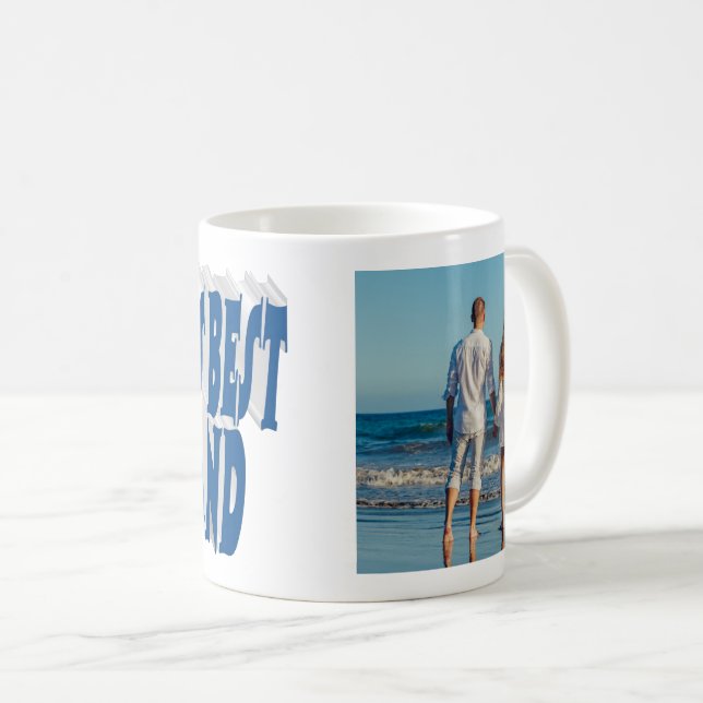 Husband-Foto mit blauem Text Kaffeetasse (VorderseiteRechts)