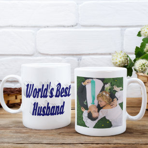 Husband-Foto mit dunkelblauem Text Riesencoffee Ta Jumbo-Tasse