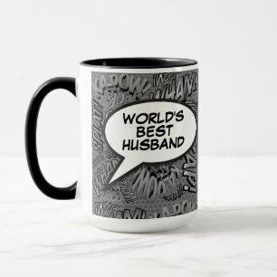 Husband Fun Moderne Coole Schwarz/Weiß Tasse
