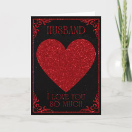 Husband Glitzer Valentine Card Karte