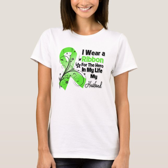 Husband Hero in My Life Lymphoma Ribbon T-Shirt (Vorderseite)