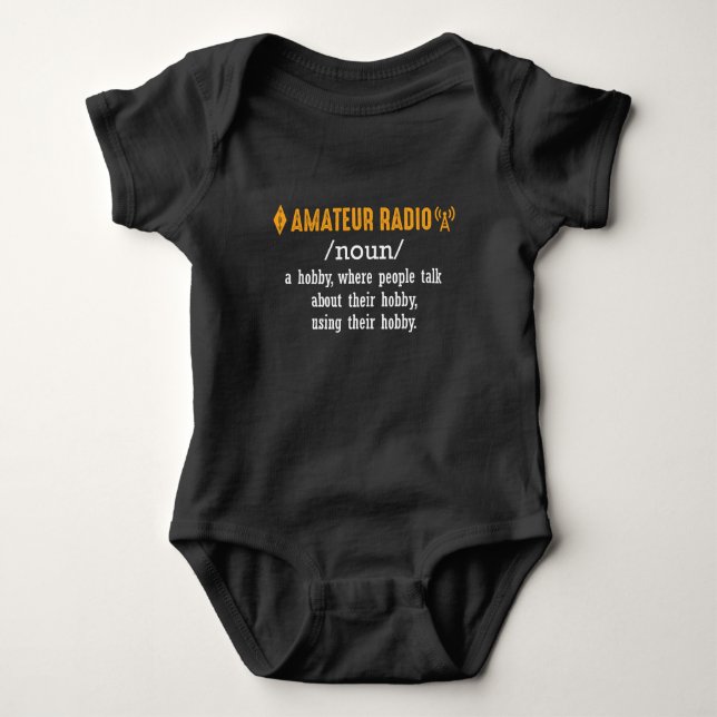 Husband Hobby Amateur Radio Operator Definition Baby Strampler (Vorderseite)