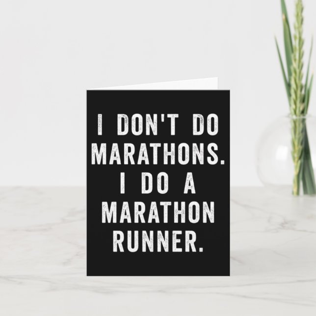 Husband I Dont Do Marathons I Do A Marathon Runne  Karte (Vorderseite)