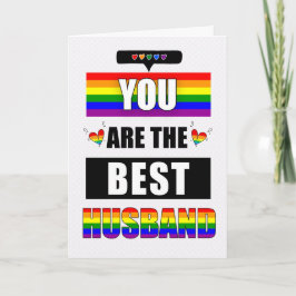 Husband I Liebe You Typografy LGBTQ Rainbow Karte