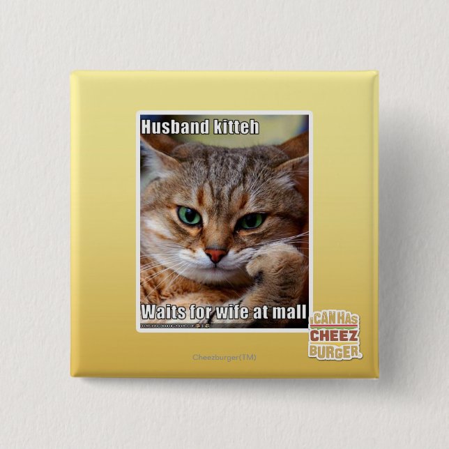 Husband Kitteh Button (Vorderseite)