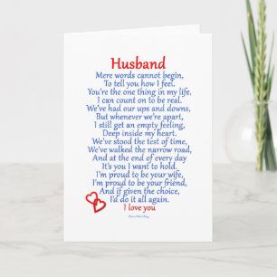 Husband-Liebe Karte