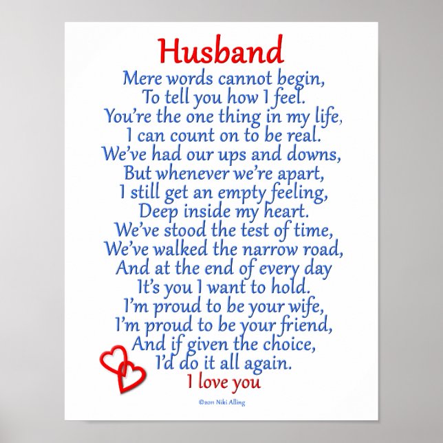 Husband-Liebe Poster (Vorne)