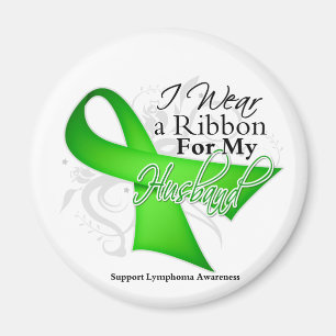 Husband Lime Green Ribbon - Lymphoma Magnet