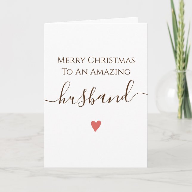 Husband Merry Chirstmas Card Karte (Vorderseite)