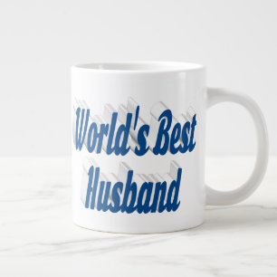 Husband mit Meerblau Halbtext Riesenkaffee Tasse