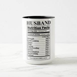 Husband Nutrition Fakten Tasse