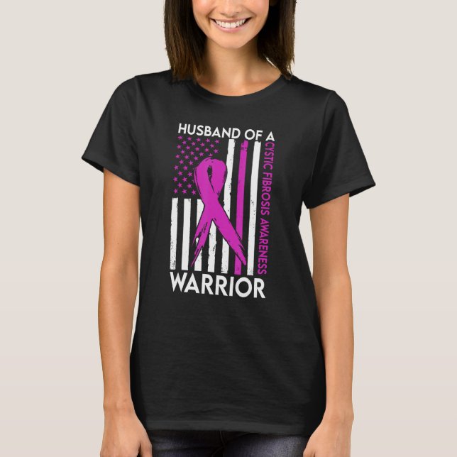 Husband Of A Warrior Cystic Fibrosis Awareness Sup T-Shirt (Vorderseite)