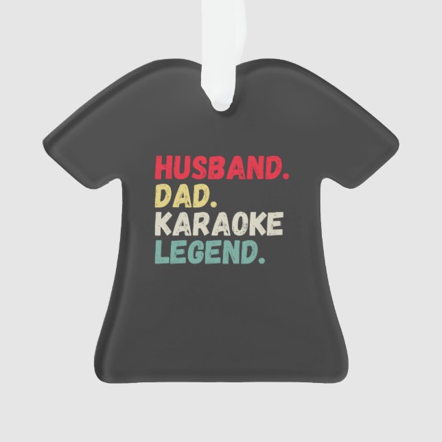 Husband Papa Karaoke-Legende Vintag angepasst Ornament (Vorderseite)