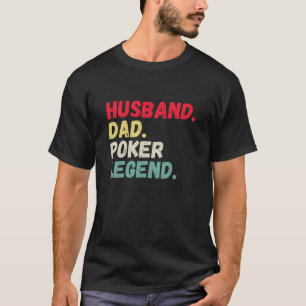 Husband Papa Poker Legende Vintage Retrokarten T-Shirt