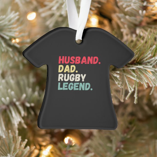 Husband Papa Rugby Legende Sport Weihnachtsschmuck Ornament (Baum)