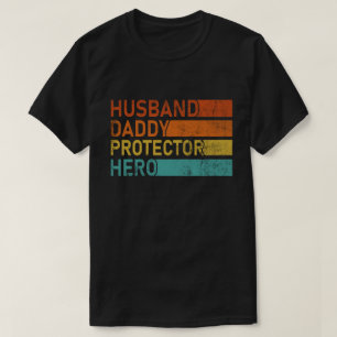 Husband-Papa-Schützer-Held Cool Vintager Stil T-Shirt