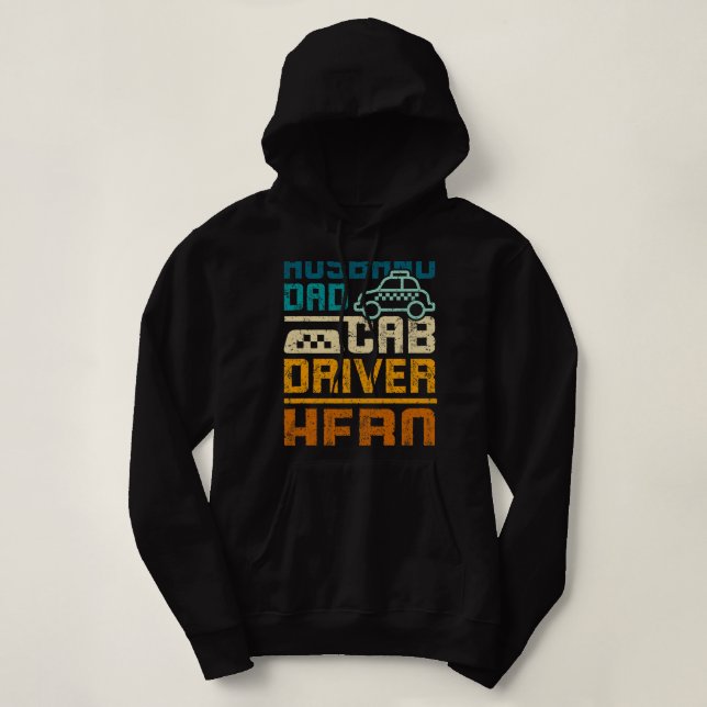 Husband Papa Taxifahrer Hoodie (Design vorne)