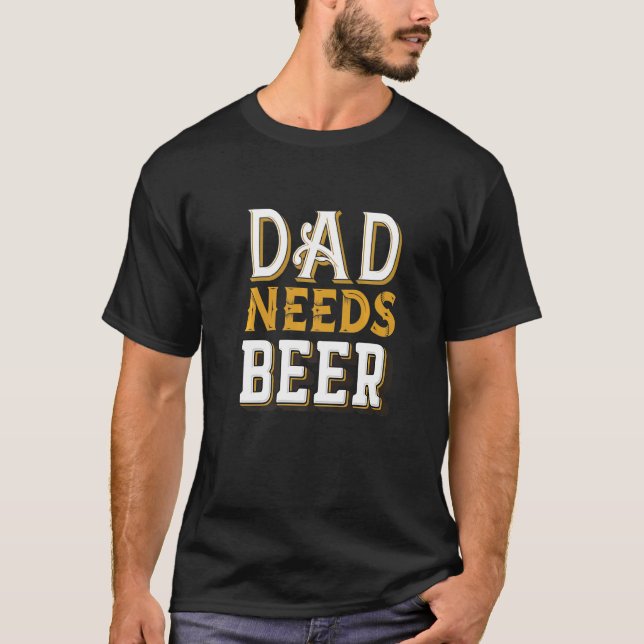 Husband Papa Vater Daddy Beer Großvater Vater D T-Shirt (Vorderseite)