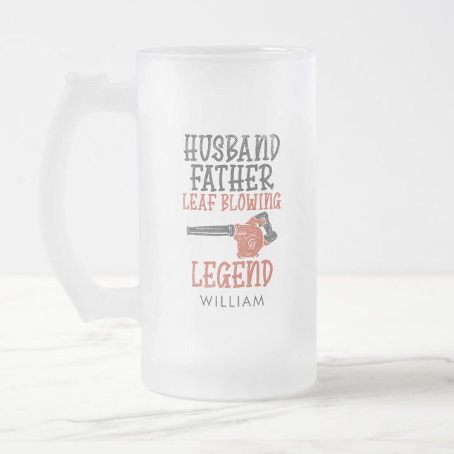 Husband Pater Leaf Blower Legend Gardener Vater Mattglas Bierglas (Links)